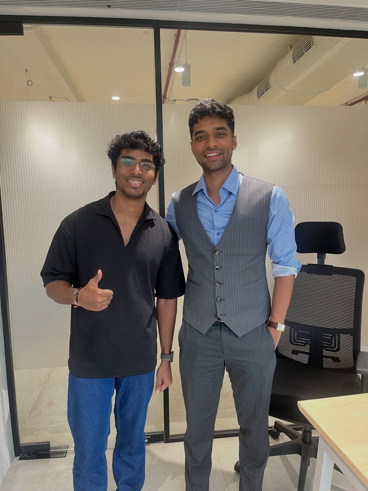 Yash meeting the Finance With Sharan team while beginning a BeHooked implementation