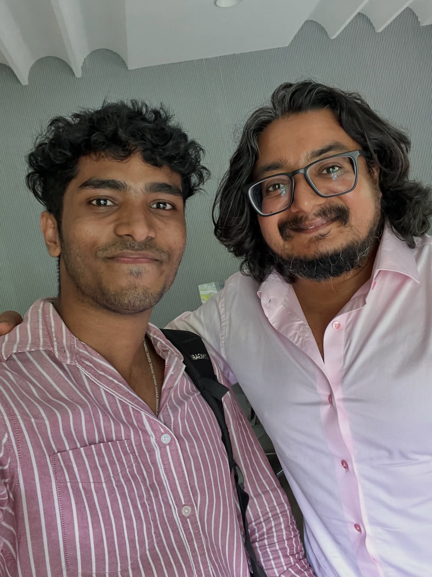 Yash with Manish Bhaiya, a mentor during BeHooked's implementation at BeerBiceps