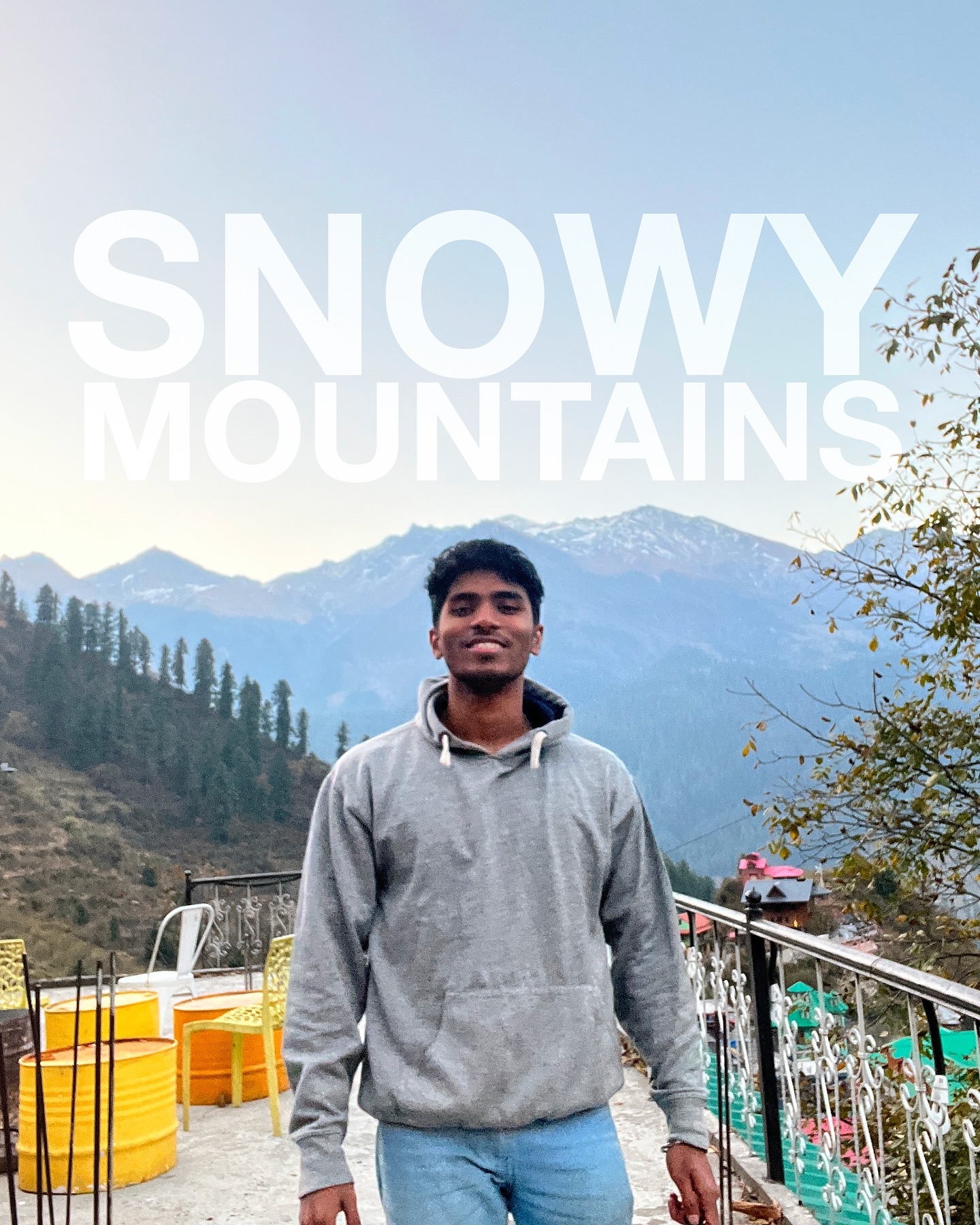 Snow-covered mountains during Yash's Himachal trip
