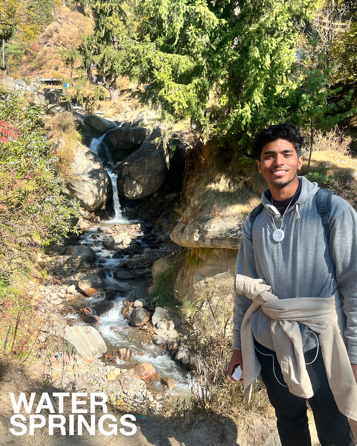 Natural water springs encountered during the solo Himachal trip